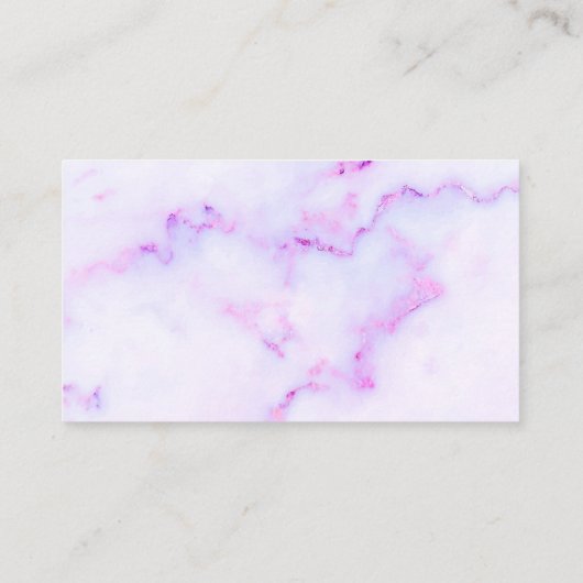 メタリック金ゴールドパープルマーブルテクスチャ 名刺 (裏面)