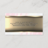 メタリック金ゴールドピンクマーブル 名刺 (裏面)