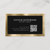 メタリック金ゴールドブラックプロフェッショナル公証人 名刺 (裏面)