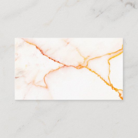 メタリック金ゴールドホワイトマーブルテクスチャ 名刺 (裏面)