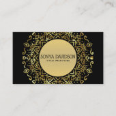 メタリック金ゴールドマンデラ 名刺 (正面)