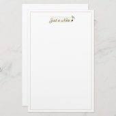 メタリック金ゴールドミュージックノートのみ 便箋 (正面/裏面)