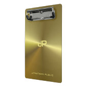 メタリック金ゴールドルエレガントック ミニクリップボード (アングル2)