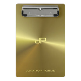 メタリック金ゴールドルエレガントック ミニクリップボード