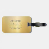 メタリック金ゴールドルックグラムテンプレートモノグラム ラゲッジタグ (裏面横)