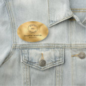 メタリック金ゴールドロゴホテルスタッフ名役職 名札 (インサイチュ)