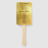 メタリック金ゴールド&シルバー結婚式 プログラム ハンドファン (裏面)