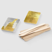 メタリック金ゴールド&シルバー結婚式 プログラム ハンドファン (組立なし)