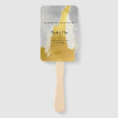 メタリック金ゴールド&シルバー結婚式 プログラム ハンドファン (正面)