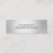 メタリック銀ミニマスタイリッシュリストプロフェッショナル スキニー名刺 (裏面)