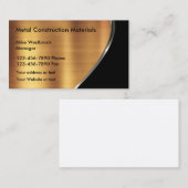 メタリック銅ブロンズトーンルック建築 名刺 (正面/裏面)