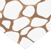 メタリック銅褐色抽象芸術ヒョウ柄 ショートテーブルランナー (コーナー)