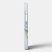 メタリック3Dのようなカリグラフィーイニシャル ゴールド&ホワイト Case-Mate iPhoneケース (裏面 / 左)