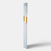 メタリック3Dのようなカリグラフィーイニシャル ゴールド&ホワイト Case-Mate iPhoneケース (裏面 / 右)