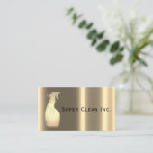 メタリック3Dスプレーボトルラグジュアリークリーニングサービス 名刺 (スタンド正面)