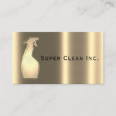 メタリック3Dスプレーボトルラグジュアリークリーニングサービス 名刺 (正面)