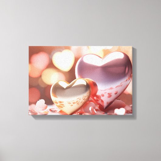 「メタリック」な輝きのゴールド、シルバー、ローズゴールド キャンバスプリント (正面)