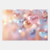 「メタリック」な輝き ゴールド、シルバー、ローズゴールド ラッピングペーパーシート (正面3)