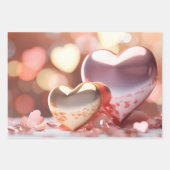 「メタリック」な輝き ゴールド、シルバー、ローズゴールド ラッピングペーパーシート (正面3)