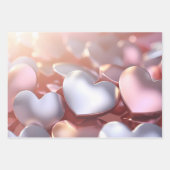 「メタリック」な輝き ゴールド、シルバー、ローズゴールド ラッピングペーパーシート (正面2)