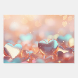 「メタリック」な輝き ゴールド、シルバー、ローズゴールド ラッピングペーパーシート