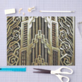 メタリック・アールヌーボー・デザイン,ヴィンテージ,エレガントシック, 薄葉紙 (クラフト)