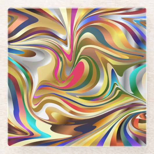 メタリック ガラスコースター (正面)