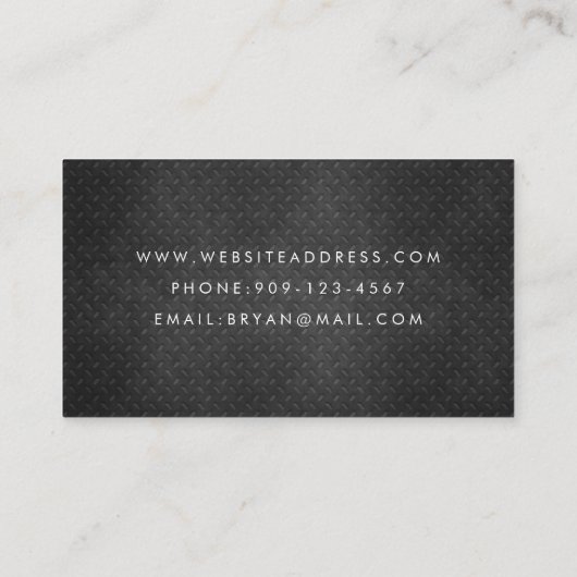 メタリック-ギア整備士名刺 名刺 (裏面)