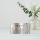 メタリック ジオメトリック ウィッシング ウェル シルバー/ブラック ID648 エンクロージャーカード (スタンド正面)