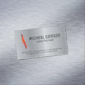 メタリック | ファイアナイフ | 料理長 マグネット名刺 (インサイチュ)