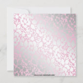 メタリック ベビーピンク セーブ・ザ・デート アナウンスメント 招待状 (裏面)