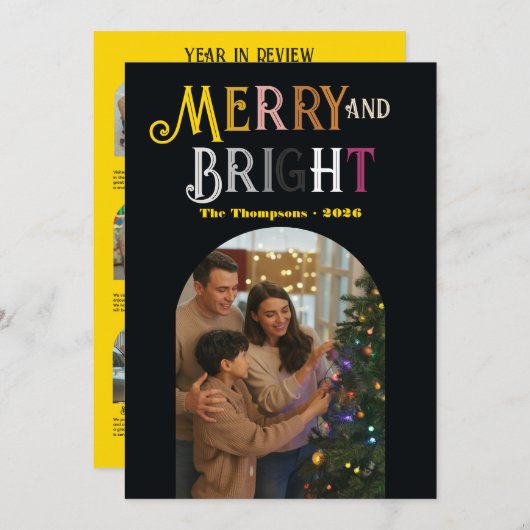 メタリック ラックス 「1年を振り返って」 写真 クリスマス (正面/裏面)