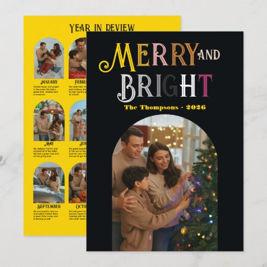 メタリック ラックス 「1年を振り返る」 写真 クリスマス (正面/裏面)