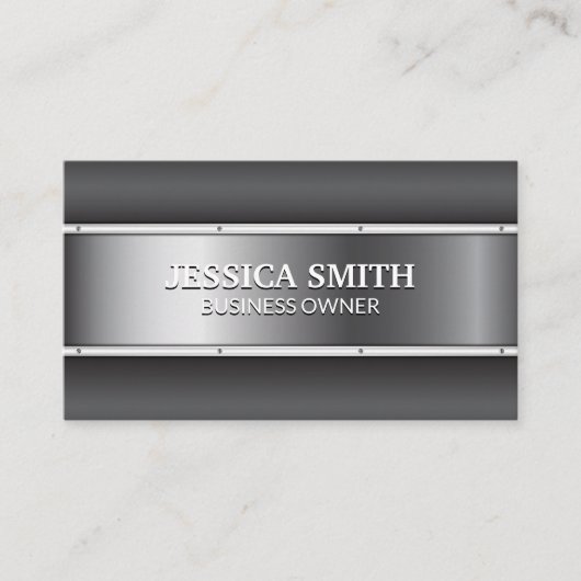 メタリック |リベット |金属 名刺 (正面)