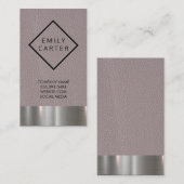 メタリック |レザー 名刺 (正面/裏面)