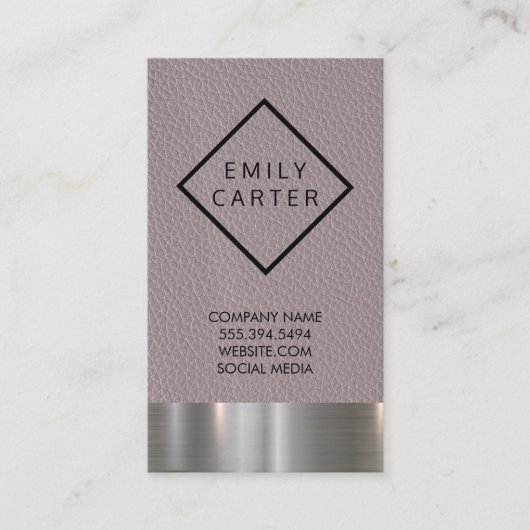 メタリック |レザー 名刺 (正面)
