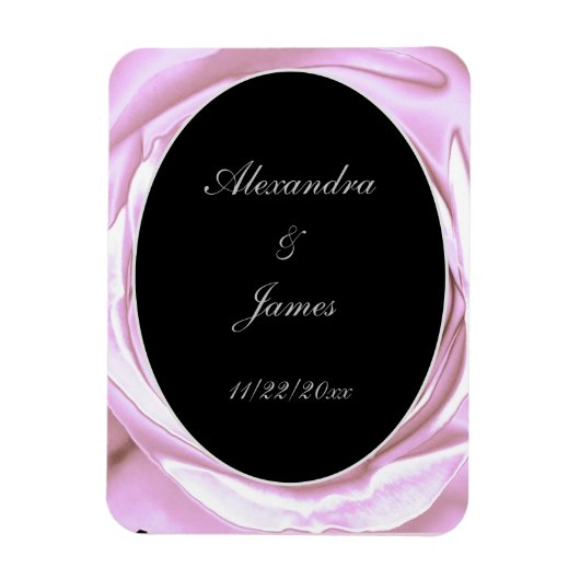 メタリック ローズピンク フレキシブル フォトマグネット マグネット (縦)