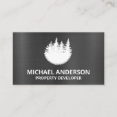 メタリック |丸鋸 |樹木 名刺 (正面)