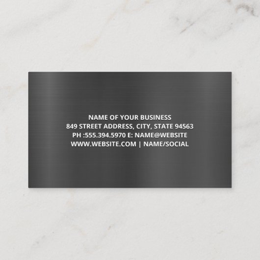 メタリック | 丸錆びメタルソー 名刺 (裏面)