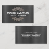 メタリック | 丸錆びメタルソー 名刺 (正面/裏面)