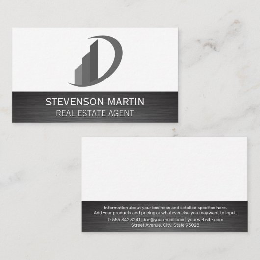 メタリック |建物 名刺 (正面/裏面)