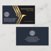 メタリック・金ゴールド・《鳥》ハヤブサ・ウィングスCEO創設者 名刺 (正面/裏面)