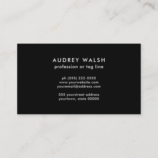 メタリッスタイリッシュクバラ金ゴールドラグジュアリプロフェッショナル 名刺 (裏面)