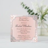 メタリッフォーマルクピーチフローラバルミツワー 招待状 (スタンド正面)