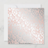 メタリッフォーマルクピーチフローラベビーシャワー 招待状 (裏面)