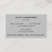 メタリッモダンクカスタマイズ可能な任意の文字と色 名刺 (裏面)