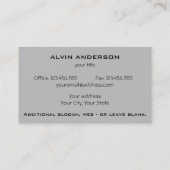 メタリッモダンクカスタマイズ可能な任意の文字と色 名刺 (裏面)