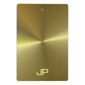 メタリッモダンク金ゴールドルックモエレガントノグラム ミニクリップボード (裏面)