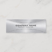 メタリモダンッフェイクク銀ステンレス鋼の外観 スキニー名刺 (正面)