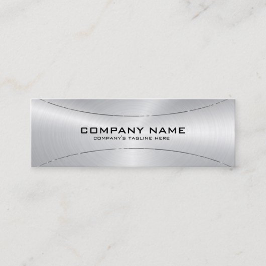 メタリモダンッフェイクク銀ステンレス鋼の外観 スキニー名刺 (正面)